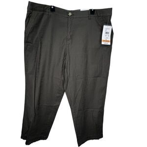 New! Intro Love the Fit Tabby Ankle Waist Elastic Green Women’s Pants Sz 20W